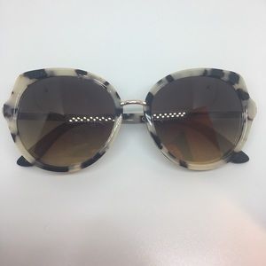 TOMS 55mm Lottie Tortoise Sunglasses